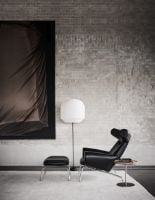 Billede af Fredericia Furniture Wegner Ox Chair  - Sort Primo 88 Læder / Børstet Krom
