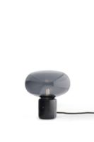 Billede af New Works Karl-Johan Table Lamp - Black Marquina/Smoked Glass