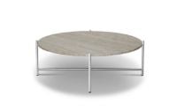 Billede af HANDVÄRK FURNITURE Round Coffee Table 90 Ø: 96 cm - Stål / Beige Marmor 