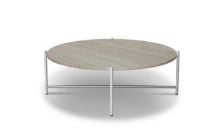 Billede af HANDVÄRK FURNITURE Round Coffee Table 90 Ø: 96 cm - Stål / Beige Marmor 