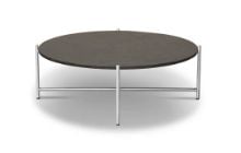 Billede af HANDVÄRK FURNITURE Round Coffee Table 90 Ø: 96 cm - Stål / Mørkegrå Marmor