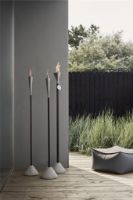Billede af Blomus Orchos Garden Torch With Wooden Pole H: 145 cm - Stainless Steel Polished