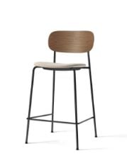 Billede af Audo Copenhagen Co Counter Chair Veneer Seat Upholstered SH: 68,5 cm - Dark Stained Oak/Moss 0004