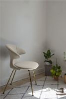 Billede af Umage Time Flies Chair SH: 44 cm - White Sands/Brass