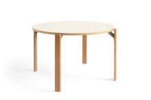 Billede af HAY Rey Table Ø: 128,5 cm - Golden/Ivory White Laminate