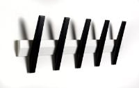 Billede af Hoigaard Tangent-5 Knagerække B: 64 cm - Hvid/Sort