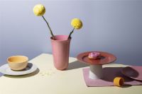 Billede af Lyngby Rhombe Color Vase H: 20 cm - Rosa
