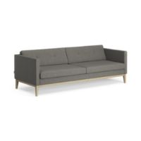 Billede af Swedese Madison 3 pers. Sofa med Knapper B: 210 cm - Lakeret Eg/Main Line Flax 26