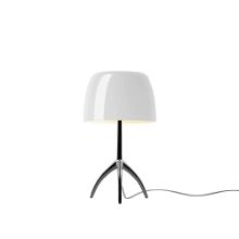 Billede af Foscarini Lumiere Piccola Bordlampe H: 34,5 cm - Cromo Nero/Bianco