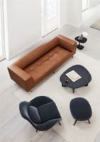 Billede af Fredericia Furniture 4511 Delphi 3 Pers. Sofa L: 240 cm - Cognac 95/Aluminium