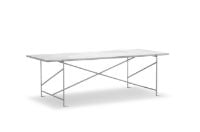 Billede af HANDVÄRK FURNITURE Dining Table 230 L: 230 x 96 cm - Stainless Steel/ White Marble 