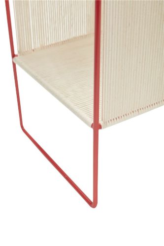 Hübsch String Magasinholder H: 50 cm - Rød/Hvid