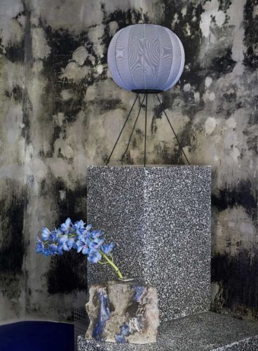 Made By Hand Knit-Wit Round Floor Medium Ø: 60 cm - Blue Stone