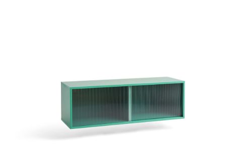 HAY Colour Wall Cabinet M w. Glass Doors 120x39x39 cm - Dark Mint