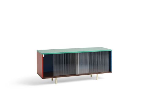 HAY Colour Floor Cabinet M w. Glass Doors 120x39x51 cm - Multi