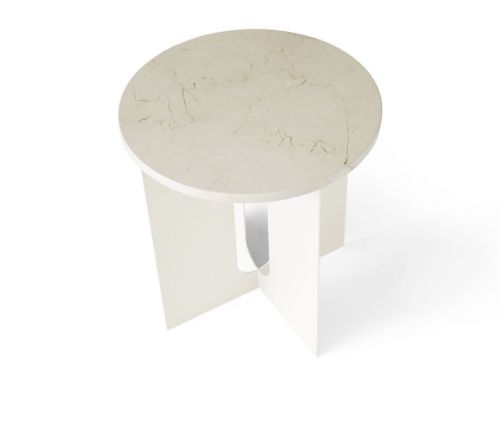 Audo Copenhagen Androgyne Table Top Ø: 42 cm - Crystal Rose Marble