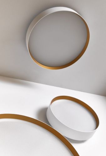 LOOM Design Lucia Loftlampe Ø: 60 cm - White/Gold