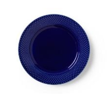 Billede af Lyngby Porcelæn Rhombe Frokosttallerken Ø: 23 cm - Mørk blå