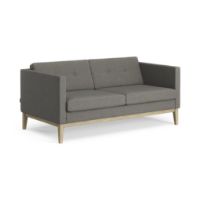 Billede af Swedese Madison 2 pers. Sofa med Knapper B: 155 cm - Lakeret Eg/Main Line Flax 26