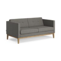 Billede af Swedese Madison 2 pers. Sofa med Knapper B: 155 cm - Olieret Eg/Main Line Flax 26
