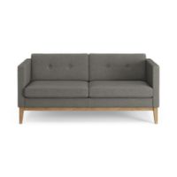 Billede af Swedese Madison 2 pers. Sofa med Knapper B: 155 cm - Olieret Eg/Main Line Flax 26