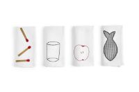 Billede af HAY Sobremesa Napkin 45x45 cm Sæt af 4 stk. - Hvid OUTLET