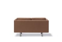 Billede af Fredericia Furniture JG Sofa 2 pers L: 142 cm - Rustfrit Stål - Børstet / Grand Linen 4803
