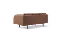 Billede af Fredericia Furniture JG Sofa 3 pers L: 202 cm - Rustfrit Stål - Børstet / Grand Linen 4803