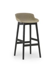 Billede af Normann Copenhagen Hyg Barstol Frontpolstret SH: 75 cm - Chain/Sort Eg