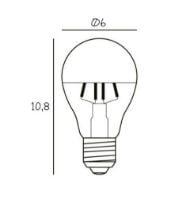 Billede af Design By Us Arbitrary Bulb Ø60 Crown E27 3,5W LED Dimmable H: 10,8 cm - Silver
