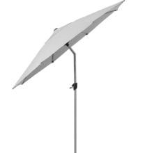 Billede af Cane-line Outdoor Sunshade Parasol M. Tilt Ø: 300 cm - Dusty White M. Parasolfod M. Hjul - Matt Grey Granite 