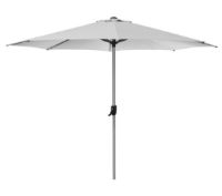 Billede af Cane-line Outdoor Sunshade Parasol M Krank Ø: 300 cm - Dusty White M/ Parasolfod M Hjul 54 x 54 cm - Slate Black 