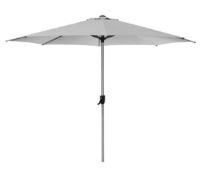 Billede af Cane-line Outdoor Sunshade Parasol M Krank Ø: 300 cm - Light Grey M/ Parasolfod M Hjul 54 x 54 cm - Slate Black 