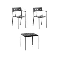 Billede af HAY Balcony Table + 2 Balcony Armchairs - Anthracite