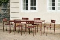 Billede af HAY Balcony Table L: 190 cm + 4 Balcony Chairs + 2 Balcony Armchairs - Anthracite