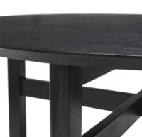 Billede af Hübsch Fjord Dining Table Round Small Ø: 120 cm - Black UDSTILLINGSMODEL OUTLET