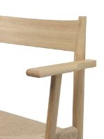 Billede af Brdr. Krüger F Chair Armrest SH: 45 cm - Oiled Oak / Natural Paper Cord 