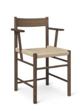 Billede af Brdr. Krüger F Chair Armrest SH: 45 cm - Fumed Oak / Natural Paper Cord