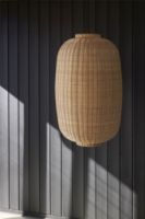 Billede af Hübsch Chand Ceiling Light Oval Ø: 45 cm - Natural/Black 