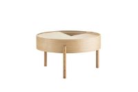 Billede af Woud Arc Coffee Table Ø: 66 cm - Whitepigmented Lacquered Oak