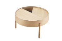 Billede af Woud Arc Coffee Table Ø: 66 cm - Whitepigmented Lacquered Oak