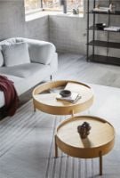 Billede af Woud Arc Coffee Table Ø: 89 cm - Whitepigmented Lacquered Oak 