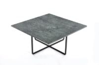 Billede af OX Denmarq NINETY MEDIUM Table 80x80x35 cm - Black Powder Coated Steel/Green Indio