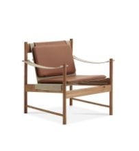 Billede af Brdr. Krüger HB Lounge Chair SH: 56,6 cm - Olieret Kirsebær/Cognac Læder 