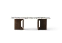 Billede af Audo Copenhagen Androgyne Lounge Table 120x45 cm - Dark Stained Oak / Calacatta Viola