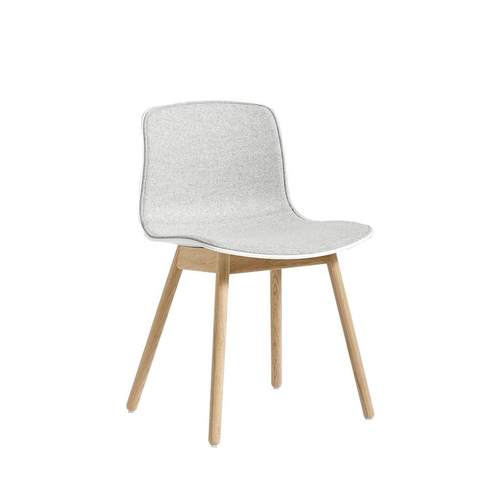Billede af HAY AAC 12 About A Chair Front Upholstery SH: 46 - Soaped Solid Oak/White/Divina Melange 120