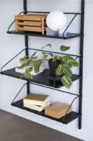 Billede af Hübsch Norm Wall Shelf Unit 4 Shelves 80x180 cm - Black