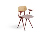 Billede af HAY Result Armchair Seat Upholstery SH: 46 cm - Tomato Powder Coated Steel/Oak Veneer/Atlas 621