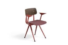 Billede af HAY Result Armchair Seat Upholstery SH: 46 cm - Tomato Powder Coated Steel/Smoked Oak Veneer/Atlas 671