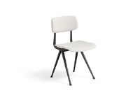 Billede af HAY Result Chair Full Upholstery SH: 46 cm - Black Powder Coated Steel/Steelcut 220